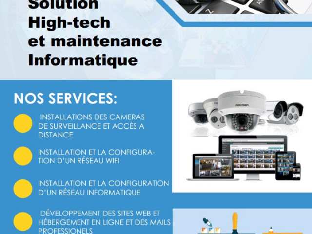 Installation de Caméras, Services aux Entreprises, Conakry
