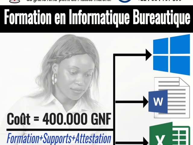 Cours en Microsoft Office, Cours - Formations, Conakry