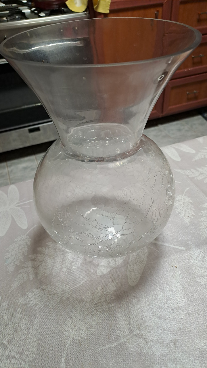 Grand vase en verre craquelé, Décoration, Conakry
