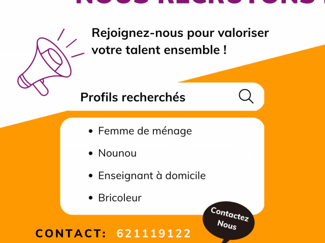 Recrutement des Prestataires à Domicile, Offres d'Emplois, Conakry