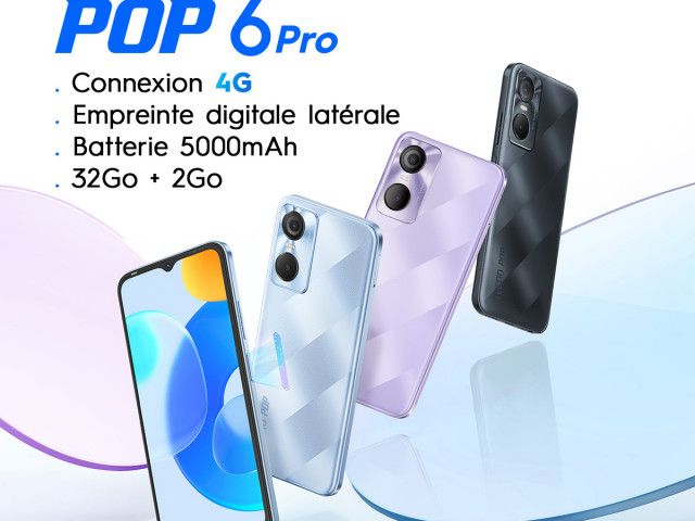 Tecno POP 6 Pro, Téléphones Mobiles, Conakry