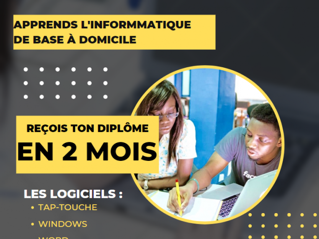 Cours d'informatique à Domicile, Professeurs Particuliers, Conakry