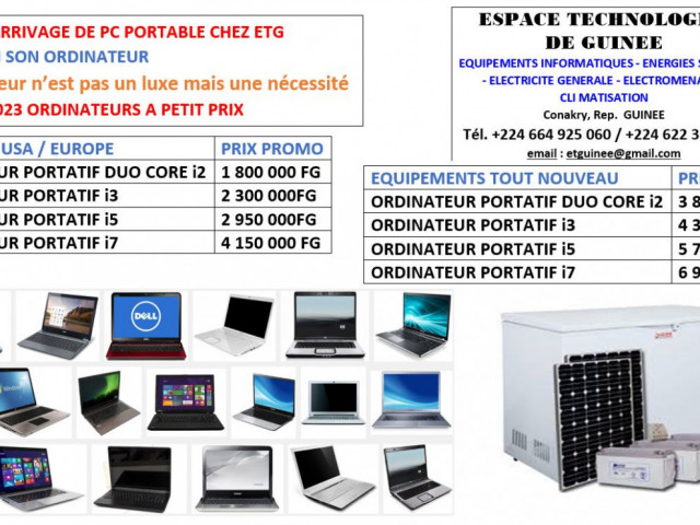 Différents Ordinateurs Portables, Ordinateurs - Moniteurs, Conakry