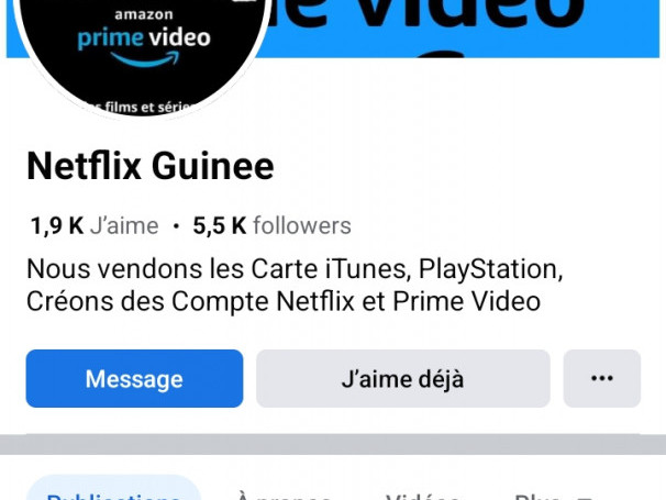 Compte Netflix, Autres Services, Conakry