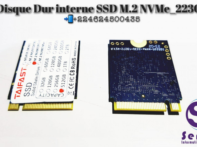 Disque Dur SSD interne M2 NVMe 2230_512Go, Ordinateurs - Moniteurs, Conakry
