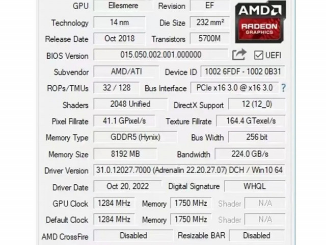 Carte graphique AMD Radeon RX 580 8g carte vidéo dédié, Ordinateurs - Moniteurs, Conakry