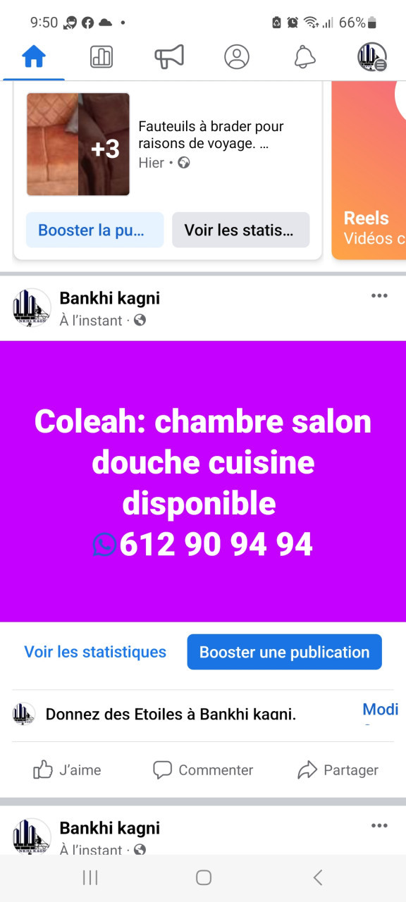 Différents Appartements à Coleah, Appartements, Conakry