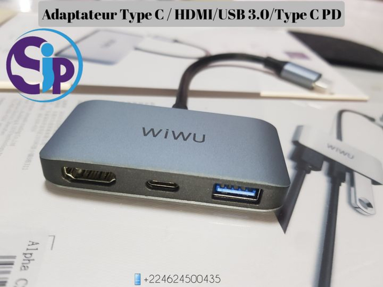 Adaptateur WIWU  USB C portable 3-en-1, Ordinateurs - Moniteurs, Conakry