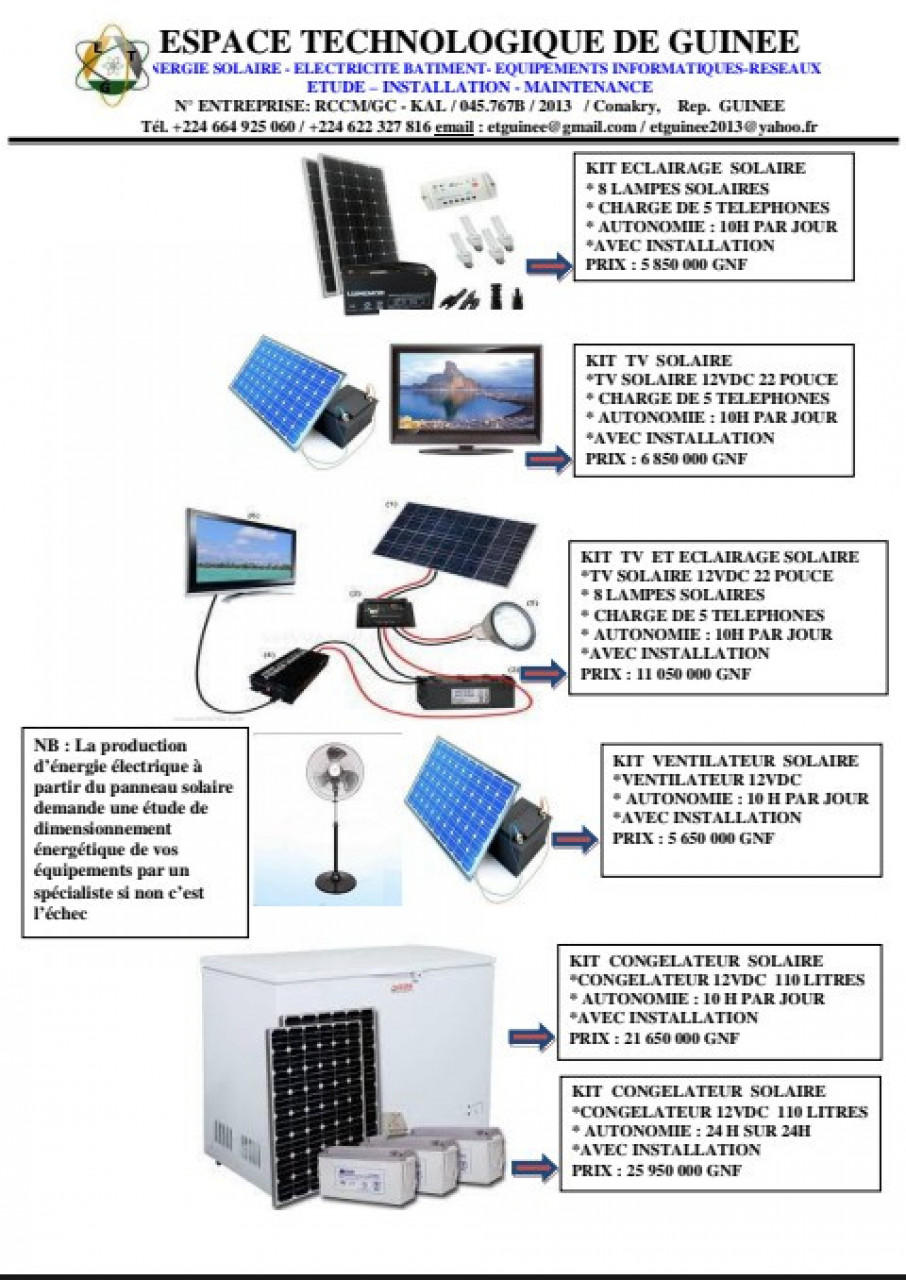 Énergies renouvelables, Tout Autre, Conakry