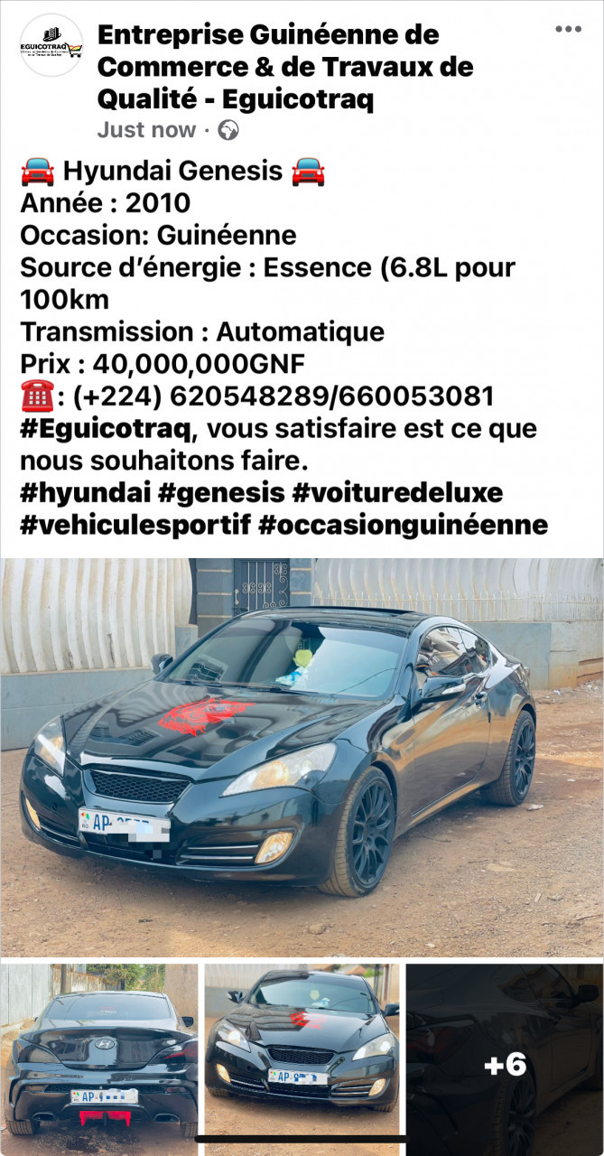 Hyundai Genesis, Voitures, Conakry