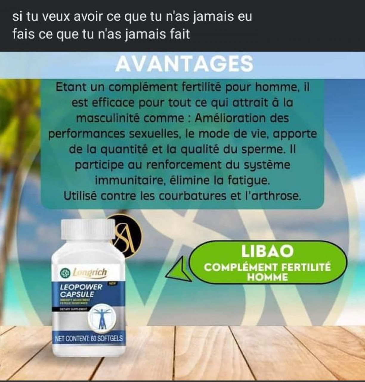 Libao longrich, Pharmacie - Suppléments, Conakry