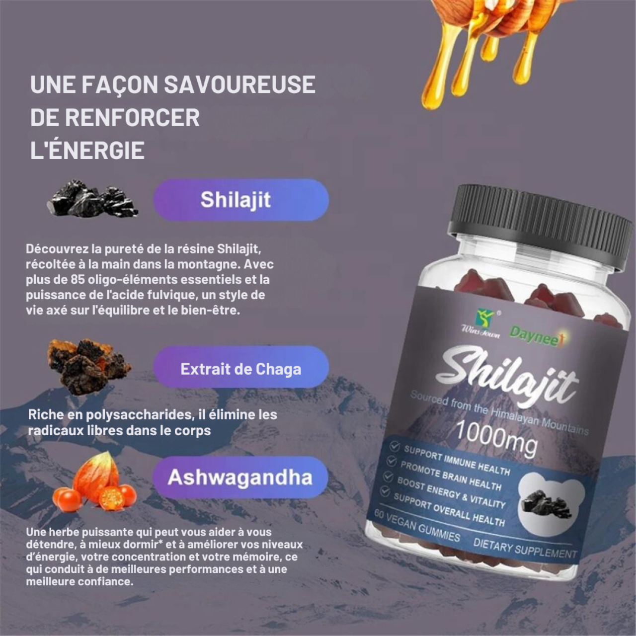 Gummies Shilajit Winstown - Santé pour Hommes, Enduranc, Pharmacie - Suppléments, Conakry