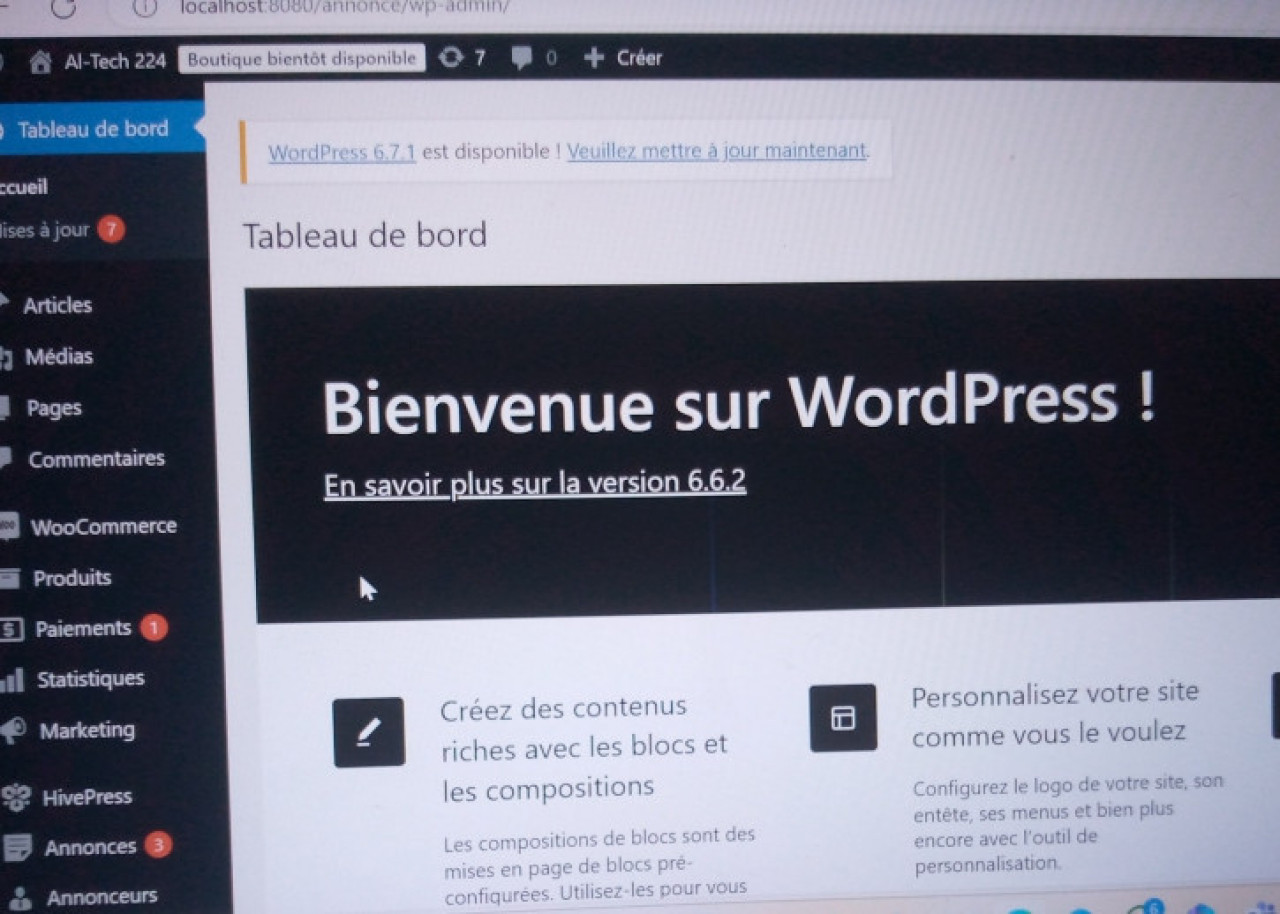 Formation en WordPress., Professeurs Particuliers, Conakry