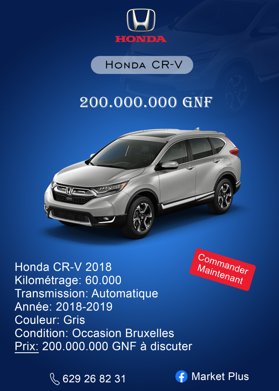 Honda CR-V AWD 2018, Voitures, Conakry