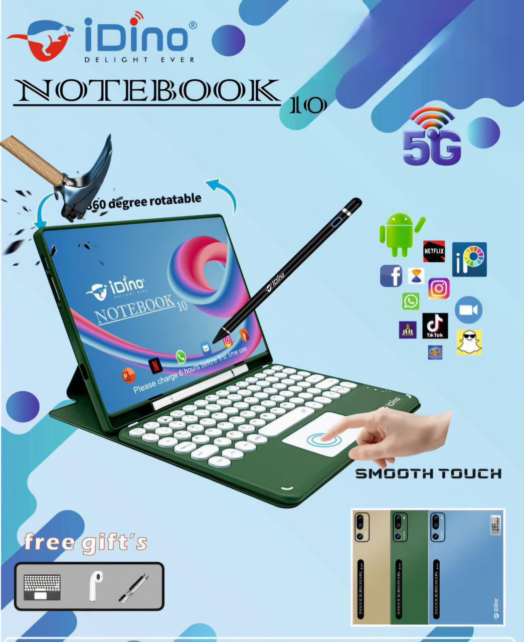 Tablette IDINO NOTEBOOK10, Tablettes, Conakry